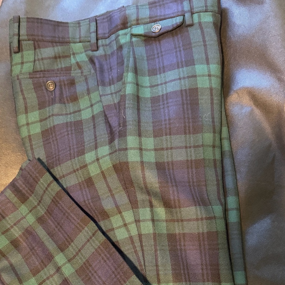 Burberry Black and Green Plaid Outerwear